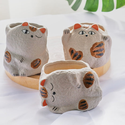 Ceramic Succulent Flower Pot Ceramic Vase Cartoon Cat